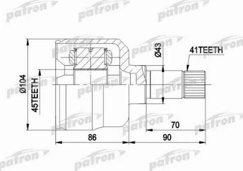 Patron PCV5021 - Kit giunti, Semiasse autozon.pro