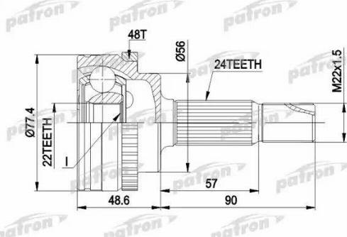 Patron PCV1447 - Kit giunti, Semiasse autozon.pro