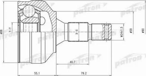 Patron PCV1455 - Kit giunti, Semiasse autozon.pro