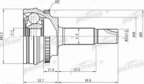 Patron PCV1450 - Kit giunti, Semiasse autozon.pro