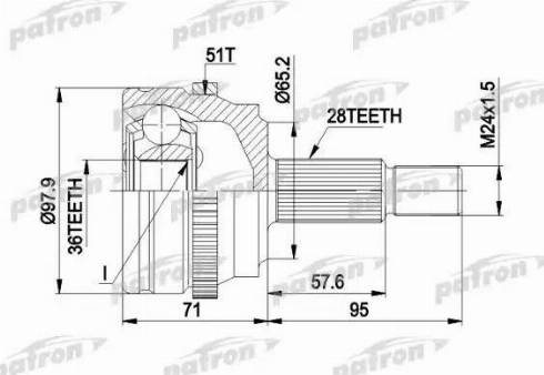 Patron PCV1453 - Kit giunti, Semiasse autozon.pro