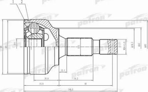 Patron PCV1469 - Kit giunti, Semiasse autozon.pro