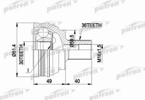 Patron PCV1465 - Kit giunti, Semiasse autozon.pro