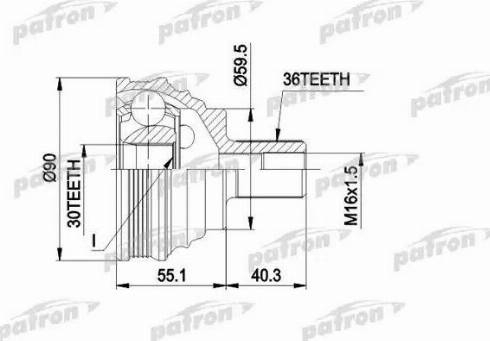 Patron PCV1467 - Kit giunti, Semiasse autozon.pro