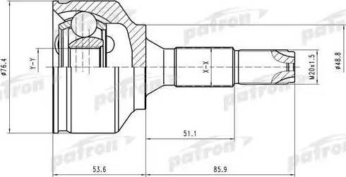 Patron PCV1407 - Kit giunti, Semiasse autozon.pro