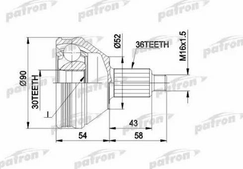 Patron PCV1414 - Kit giunti, Semiasse autozon.pro