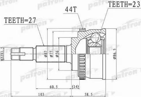 Patron PCV1415 - Kit giunti, Semiasse autozon.pro