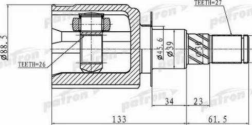 Patron PCV1410 - Kit giunti, Semiasse autozon.pro