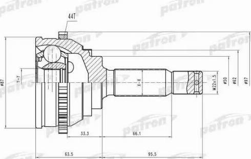 Patron PCV1471 - Kit giunti, Semiasse autozon.pro