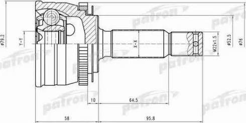 Patron PCV1545 - Kit giunti, Semiasse autozon.pro