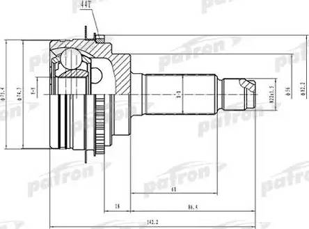 Patron PCV1551 - Kit giunti, Semiasse autozon.pro