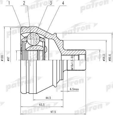 Patron PCV1552 - Kit giunti, Semiasse autozon.pro