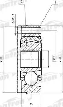 Patron PCV1566 - Kit giunti, Semiasse autozon.pro