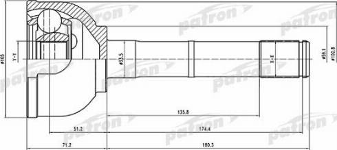 Patron PCV1560 - Kit giunti, Semiasse autozon.pro