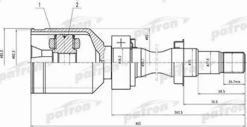 Patron PCV1567 - Kit giunti, Semiasse autozon.pro