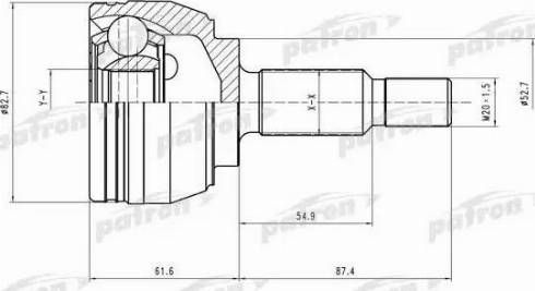 Patron PCV1519 - Kit giunti, Semiasse autozon.pro