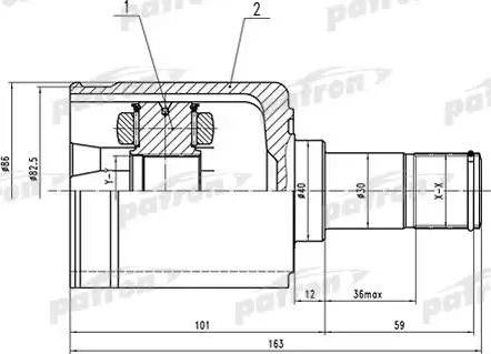 Patron PCV1513 - Kit giunti, Semiasse autozon.pro