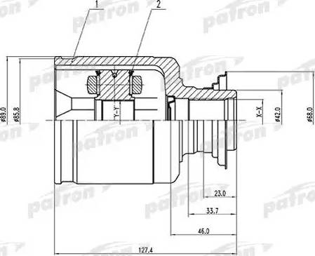 Patron PCV1512 - Kit giunti, Semiasse autozon.pro