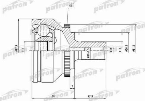 Patron PCV1538 - Kit giunti, Semiasse autozon.pro