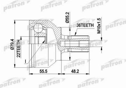 Patron PCV1603 - Kit giunti, Semiasse autozon.pro