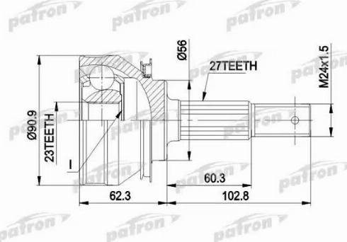 Patron PCV1098 - Kit giunti, Semiasse autozon.pro