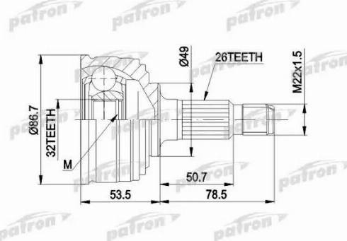 Patron PCV1045 - Kit giunti, Semiasse autozon.pro