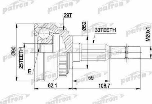 Patron PCV1051 - Kit giunti, Semiasse autozon.pro