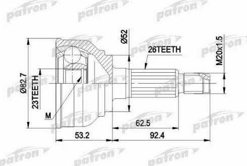 Patron PCV1069 - Kit giunti, Semiasse autozon.pro