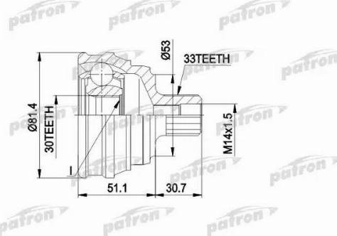 Patron PCV1066 - Kit giunti, Semiasse autozon.pro