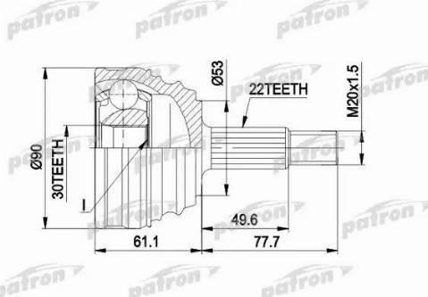 Patron PCV1009 - Kit giunti, Semiasse autozon.pro