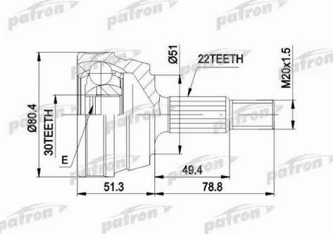 Patron PCV1004 - Kit giunti, Semiasse autozon.pro