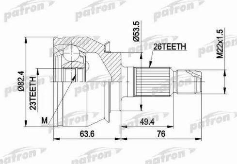 Patron PCV1001 - Kit giunti, Semiasse autozon.pro