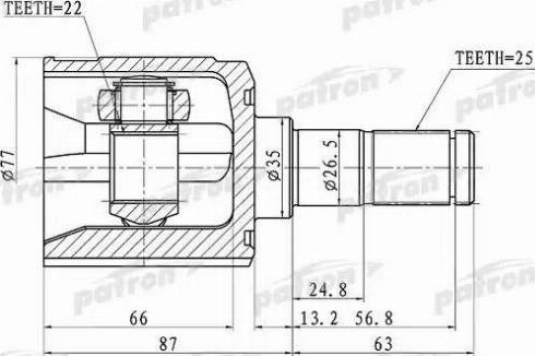 Patron PCV1003 - Kit giunti, Semiasse autozon.pro