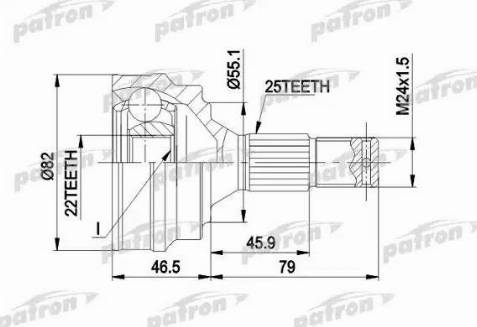 Patron PCV1015 - Kit giunti, Semiasse autozon.pro