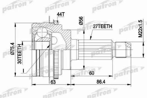 Patron PCV1084 - Kit giunti, Semiasse autozon.pro