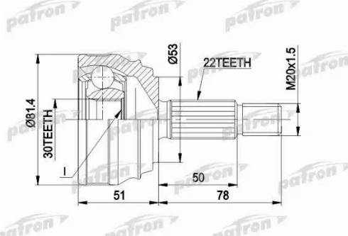 Patron PCV1021 - Kit giunti, Semiasse autozon.pro