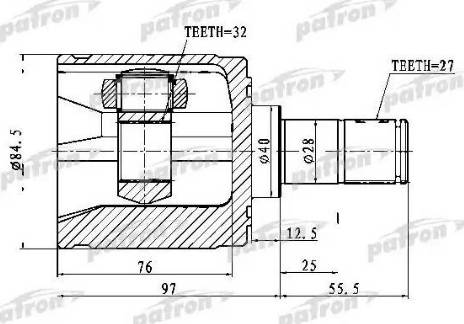 Patron PCV1022 - Kit giunti, Semiasse autozon.pro