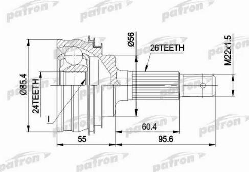 Patron PCV1070 - Kit giunti, Semiasse autozon.pro