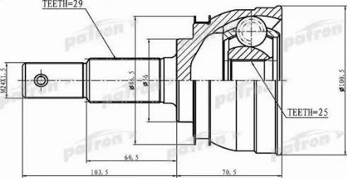 Patron PCV1199 - Kit giunti, Semiasse autozon.pro