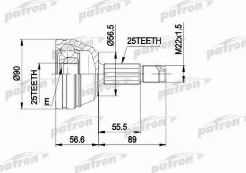 Patron PCV1198 - Kit giunti, Semiasse autozon.pro