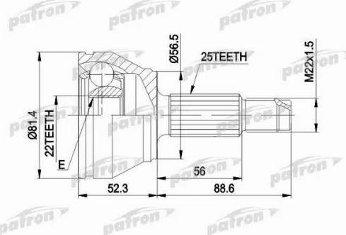 Patron PCV1192 - Kit giunti, Semiasse autozon.pro