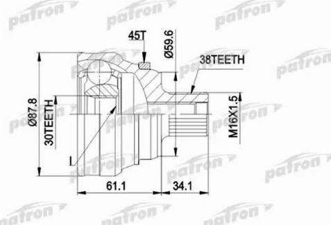 Patron PCV1140 - Kit giunti, Semiasse autozon.pro