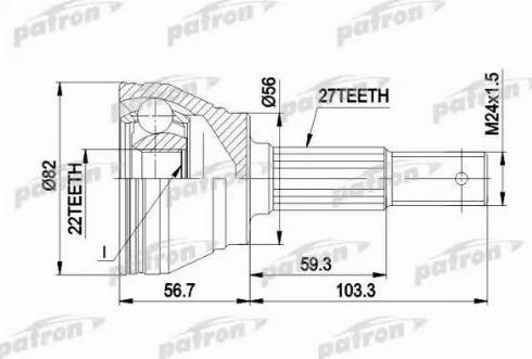 Patron PCV1164 - Kit giunti, Semiasse autozon.pro