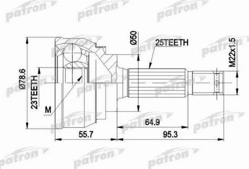 Patron PCV1104 - Kit giunti, Semiasse autozon.pro