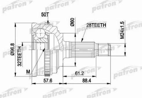 Patron PCV1131A - Kit giunti, Semiasse autozon.pro