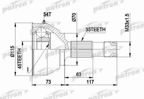 Patron PCV1132 - Kit giunti, Semiasse autozon.pro