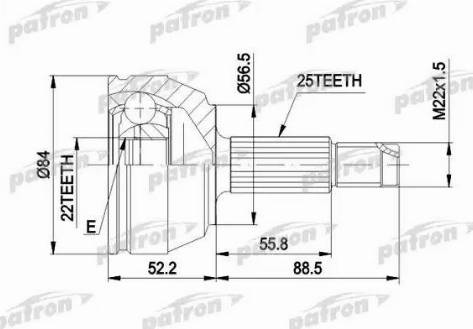 Patron PCV1125 - Kit giunti, Semiasse autozon.pro