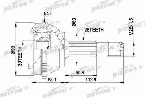 Patron PCV1120 - Kit giunti, Semiasse autozon.pro