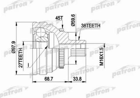 Patron PCV1174 - Kit giunti, Semiasse autozon.pro