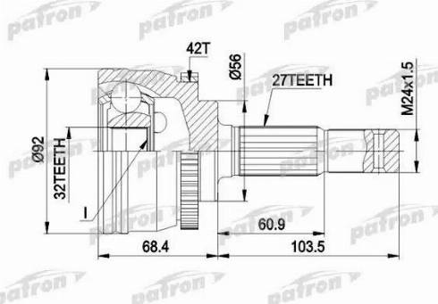 Patron PCV1173 - Kit giunti, Semiasse autozon.pro